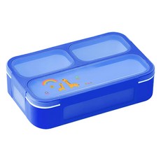 Cuteme 可愛纖薄密封型兒童便當盒 540ml MP343, 長頸鹿 藍色, 1個