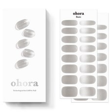 오호라 N 워터리 문 젤스트립 네일 basic 16p + point 14p + nail file + wood stick + prep pad 2p 세트, 1개, 실버