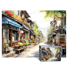 ADDONE 拼圖, 1000件, 寧靜的鄉村小巷, 1個