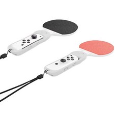 HOHOO 任天堂 Switch OLED 桌球 Joy-Con 腕帶 球拍 Wingsmae 2件組, 1套, 單一商品, 黑色, 紅色