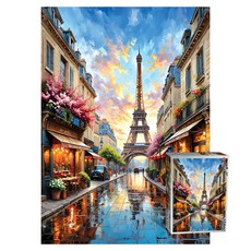 ADDONE拼圖, 500件, 閃亮的艾菲爾鐵塔街, 1個