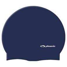 피닉스 실리콘 로고 솔리드형 수영모 PCS-02, 네이비, 1개
