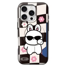 디자인플러스 선글라스 애니멀 카드 2장 맥세이프 슬림 범퍼 휴대폰 케이스