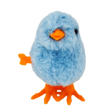 Nice u 毛樂趣 發條小雞貓玩具 6x6x9cm 柔軟毛絨, 顏色隨機, 1個