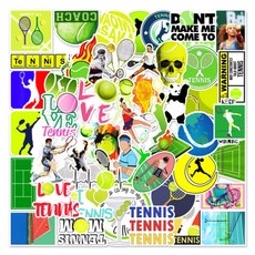 아이엠데이즈 캐리어 노트북 여행 스포츠 방수 스티커 세트, 테니스, 1세트