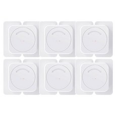 I'CLE 簡約方形安全鎖 一字型, 白色, 6個