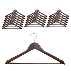 White Rabbit 高級原木衣架, 20個, 胡桃木色