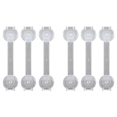 I'CLE 大型掀蓋式安全鎖, 6個, 透明