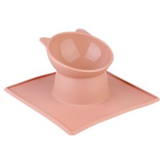 Please Pet 寵物喵喵矽膠餐具, 粉紅色, 1個