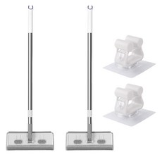 MONACO OLIVE Hanaro 多合一窗戶清潔刷 2入 + 簡易拖把掛勾 2入 套組 白色, 1套