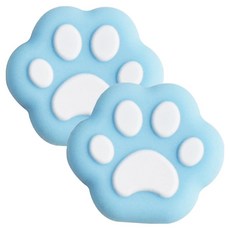 호후 닌텐도 스위치 조이콘 아날로그 스틱 커버 캡 OLED 라이트 호환 왕냥발, 화이트 + 블루, 2개