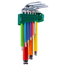 SATA 彩色手柄長球頭扳手9件組 09101CH, 1套