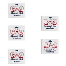 yarna 강아지 친구 캐릭터 패브릭 천 라벨, 5개, 혼합색상