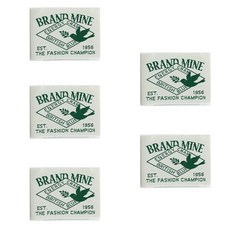 yarna 브랜드 마인 레터링 클래식 패브릭 천 라벨, 5개, 혼합색상