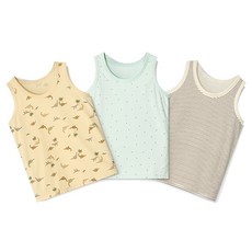 unifriend 男童用 Safari Dino 學生運動背心 3件組