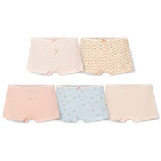 unifriend 女童小貓學生四角內褲5件套組