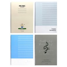 모닝글로리 음악 스프링노트 A4사이즈 오선지, 랜덤발송, 1개