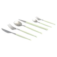 크리스테마 웨이브 식기 세트, 그린, 1세트, 커트러리 6종