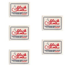 yarna 블랙스무디 레터링 클래식 패브릭 천 라벨, 5개, 혼합색상