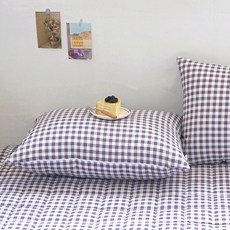 루시드슬립 국내산 부드러운 드림체크 먼지없는 사계절 베개커버