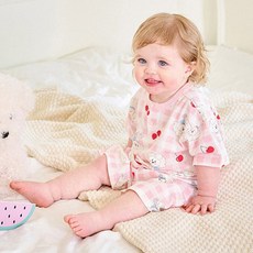 mollimelli friends 兒童款 甜蜜狗狗 格紋居家服 上下套裝