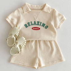 Bebeniz 幼兒休閒翻領短袖上下裝套組