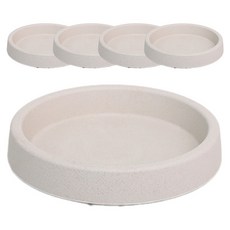 HICKIES 植物圓形花盆托盤, 象牙白, 5個