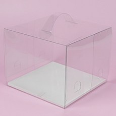 천운패키지 케익 박스 미니 + 하판 세트, 투명(박스), 1세트