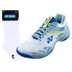 YONEX 羽球鞋 白色 CASCADE ACCEL + 中筒襪 229SN010F 套組