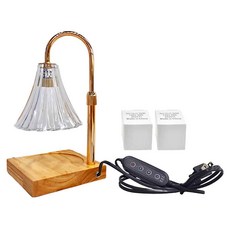 理享家 可調光定時融蠟燈 香氛蠟燭專用 牽牛花造型玻璃燈罩 附鹵素燈泡 x 2, F5190-1