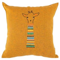 오리고 자수 쿠션 커버, 마멀레이드기린