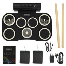 samick 攜帶式練習用電子鼓墊 象牙白 SERD-2, 1個