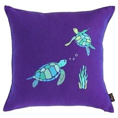 오리고 자수 쿠션 커버, 틸란시아퍼프거북이