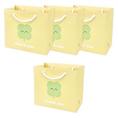 Donna&deco 可愛元素微笑感謝購物袋, 4個, 微笑四葉草
