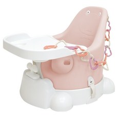 jellymom 幼兒用Muna增高椅+托盤+附輪子底座+愛心環 30入組, 桃紅色(椅子)、隨機出貨(主)