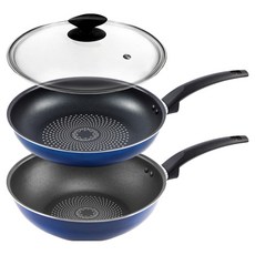 발룬피니 인덕션 IH 겸용 팬 세트 3개, 1세트, 30cm, 혼합색상