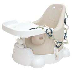 jellymom 幼兒用Muna增高椅+托盤+附輪子底座+愛心環 30入組, 灰霜(椅子)、隨機出貨(牽引繩)