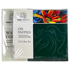 동아 파블그라피코 오일 파스텔 24색 + 수채화 물감 24색 x 6ml 세트