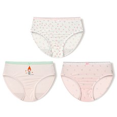 유니프랜드 여아용 체리망또 모달 삼각팬티 3종 세트