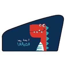 WE CHAMP 汽車前排副駕遮陽簾 WTB-098, 恐龍 深藍色, 1個