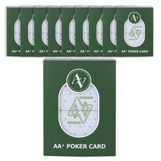 AAHM AA Plus 撲克尺寸卡牌, 綠色, 10個