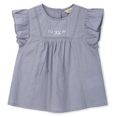 Perimitz 女童荷葉邊袖上衣 P2521B350