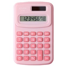 헬씨닷 칼라풀 미니 계산기, 핑크, 1개