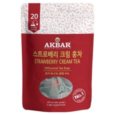 아크바 스트로베리 크림 홍차 티백, 2g, 20개입, 1개