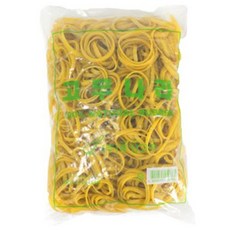 고무나라 고무밴드 1kg 80 x 5 mm, 노랑, 1개