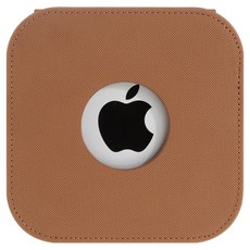 LIVEMAN Mac mini M4 相容人造皮革保護殼 棕色, 1個