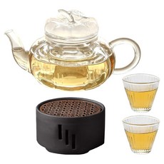 티이야기 호박 티포트 + 봄잔 2p + 무광 워머 세트, 혼합색상, 1세트, 티포트 + 티워머 + 찻잔 2p