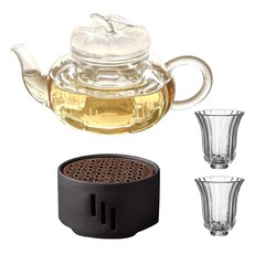 티이야기 호박 티포트 + 슬림잔 2p + 무광 워머 세트, 혼합색상, 1세트, 티포트 + 티워머 + 찻잔 2p