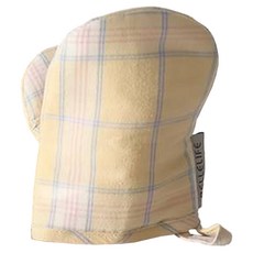 벨라이프 크림옐로우체크 주방 장갑, 옐로우, 1개