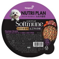동원뉴트리플랜 생후 12개월 이상 강아지 소프트뮨 화식사료, 소+채소, 100g, 1개